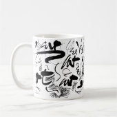 Mug Calligraphie de doodle d'art personnalisé (Gauche)