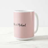 Mug Calligraphie de mariage Élégante Rose Gold Nom Pla (Devant droit)