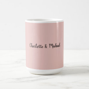 Mug Calligraphie de mariage Élégante Rose Gold Nom sim