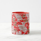 Mug Calligraphie de Noël Noms du Christ|| Rouge (Centre)