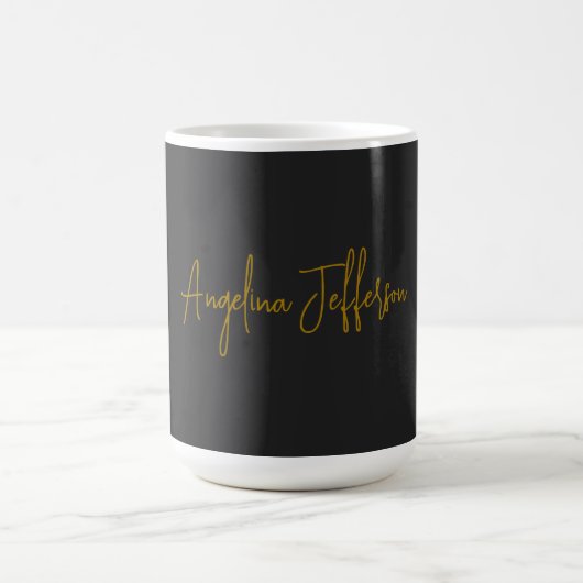 Mug Calligraphie de nom Professionnel Élégant Couleur  (Centre)