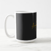 Mug Calligraphie de nom Professionnel Élégant Couleur  (Gauche)
