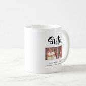 Mug  Calligraphie des soeurs 2 Photo Collage Citation  (Devant droit)