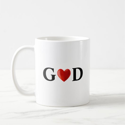 Mug Calligraphie du coeur de Dieu (Gauche)
