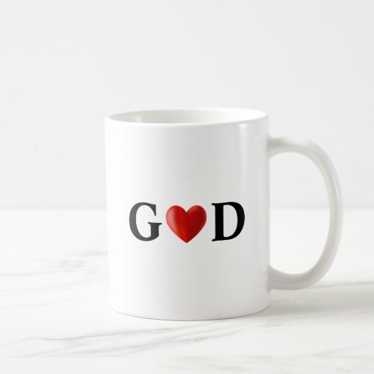 Mug Calligraphie du coeur de Dieu (Droite)