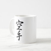 Mug Calligraphie du karaté japonais de mot (Devant gauche)
