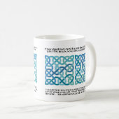 Mug Calligraphie écossaise de bénédiction avec noeuds  (Devant droit)