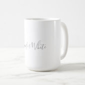 Mug Calligraphie Élégant Gris rétro Gris Blanc Nom (Devant droit)