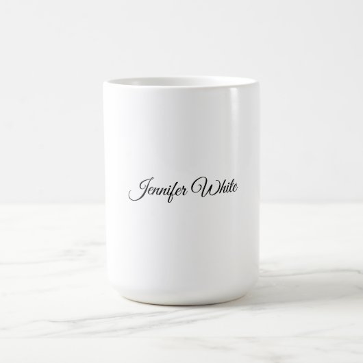 Mug Calligraphie Elegant noir & blanc Rétro (Centre)