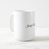 Mug Calligraphie Elegant noir & blanc Rétro (Devant gauche)