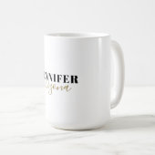 Mug Calligraphie Elegant Plain Ajouter son propre nom (Devant droit)