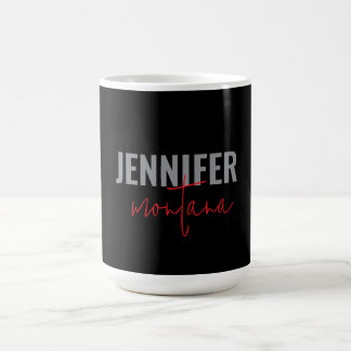 Mug Calligraphie Elegant Plain Ajouter son propre nom