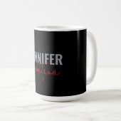 Mug Calligraphie Elegant Plain Ajouter son propre nom (Devant droit)