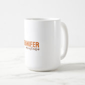 Mug Calligraphie Elegant Plain Ajouter son propre nom (Devant droit)