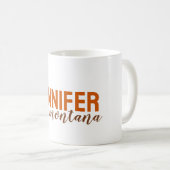 Mug Calligraphie Elegant Plain Ajouter son propre nom (Devant droit)