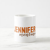 Mug Calligraphie Elegant Plain Ajouter son propre nom (Centre)