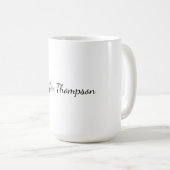 Mug Calligraphie Élégant Simple Nom Plain (Devant droit)