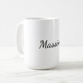 Mug Calligraphie Élégant Simple Nom Plain (Devant gauche)
