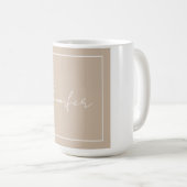 Mug Calligraphie Élégante Plaque Nom simple (Devant droit)