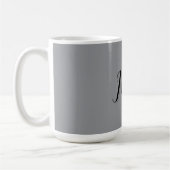 Mug Calligraphie gris-noir monogramme (Gauche)