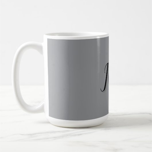 Mug Calligraphie gris-noir monogramme (Gauche)