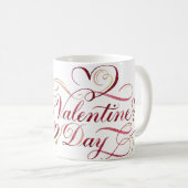 Mug Calligraphie Joyeuse Saint-Valentin (Devant droit)