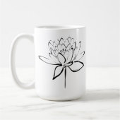 Mug Calligraphie Lotus (Noir) (Gauche)