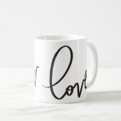 Mug Calligraphie manuscrite Script amour  (Devant droit)