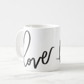 Mug Calligraphie manuscrite Script amour  (Devant gauche)
