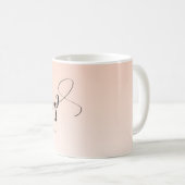 Mug Calligraphie manuscrite simple rose vif (Devant droit)