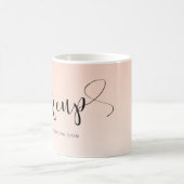 Mug Calligraphie manuscrite simple rose vif (Centre)