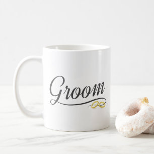 Mug Calligraphie Mariage florale simple Groom   Musiqu