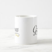 Mug Calligraphie Mariage florale simple Groom | Musiqu (Centre)