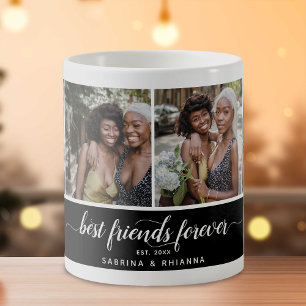 Mug Calligraphie Meilleurs amis Forever Photo Collage