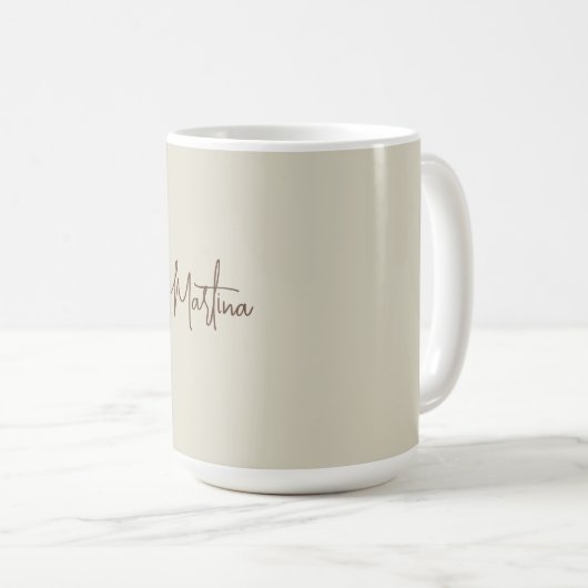 Mug Calligraphie minimaliste moderne (Devant droit)