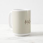 Mug Calligraphie minimaliste moderne (Devant gauche)