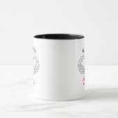 Mug Calligraphie moderne Femme aéroportée (Centre)