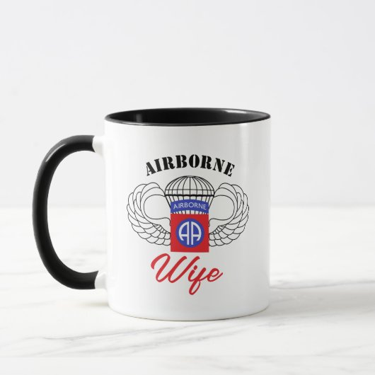 Mug Calligraphie moderne Femme aéroportée (Gauche)