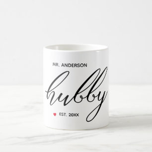 Mug Calligraphie moderne "Hubby"