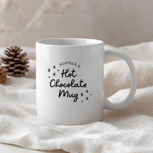 Mug Calligraphie moderne mignonne Chocolat chaud