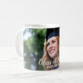 Mug Calligraphie moderne Photo personnalisée Graduatio (Devant gauche)