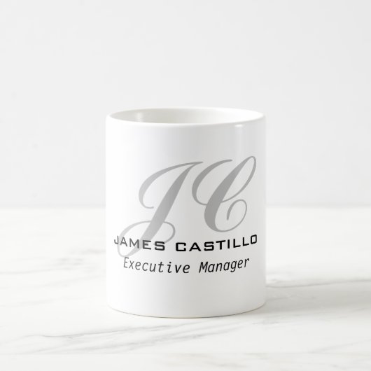 Mug Calligraphie moderne professionnelle Monogramme (Centre)