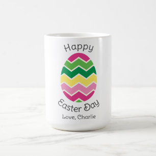 Mug Calligraphie moderne simple Joyeux Pâques à des am