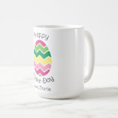 Mug Calligraphie moderne simple Joyeux Pâques à des am (Devant droit)