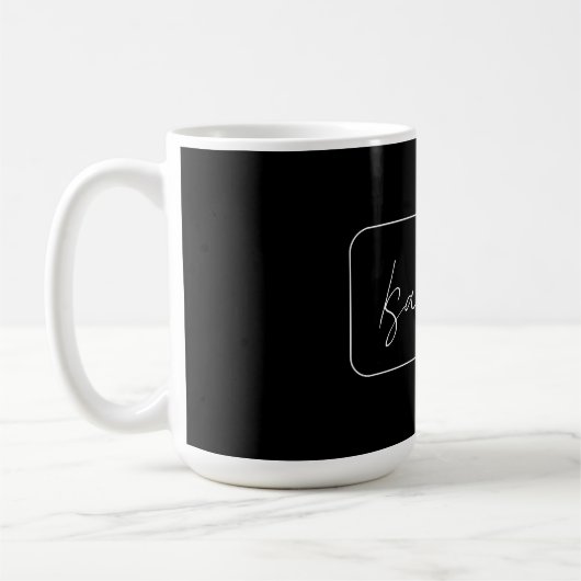 Mug Calligraphie Noir Blanc Plaine Créative Nom modern (Gauche)