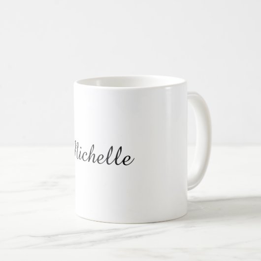 Mug Calligraphie Nom Creative Trendy White (Devant droit)