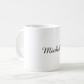 Mug Calligraphie Nom Creative Trendy White (Devant gauche)