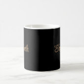 Mug Calligraphie Nom du script Elégant Black Trendy (Centre)