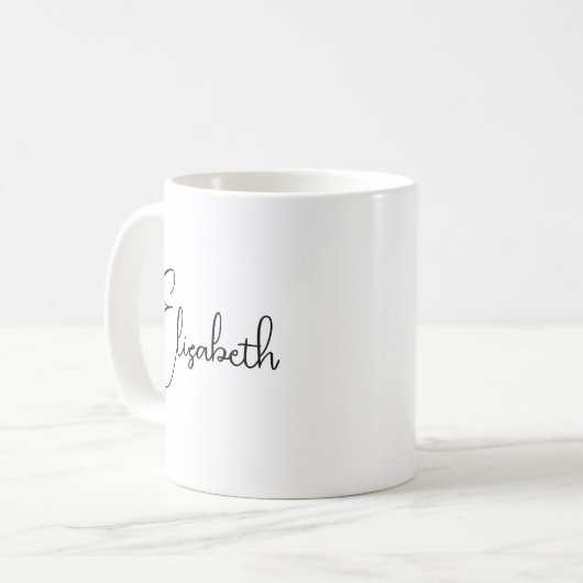 Mug Calligraphie Nom Modèle élégant moderne (Devant gauche)