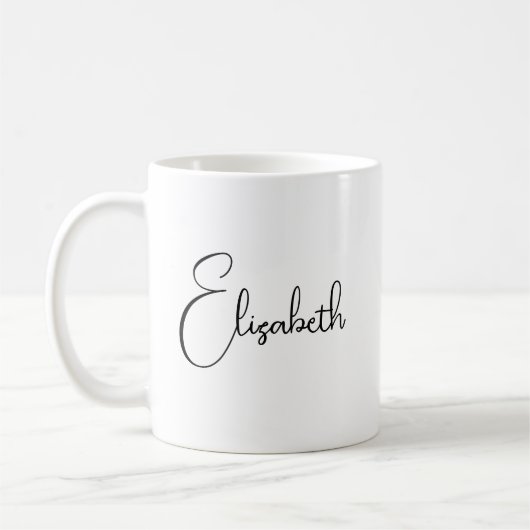 Mug Calligraphie Nom Modèle élégant moderne (Gauche)